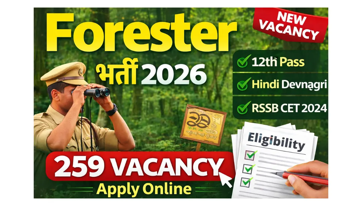 Forest Department Forester Vacancy 2026: 259 Posts Apply Online Start