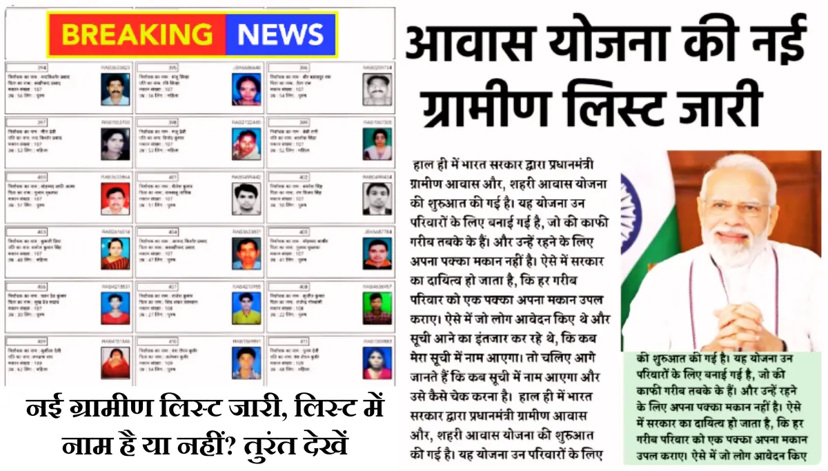 PM Awas Yojana 2026: नई ग्रामीण लिस्ट जारी, लिस्ट में नाम है या नहीं? तुरंत देखें