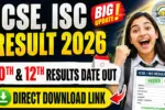 ICSE, ISC Result 2026