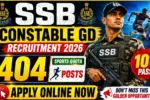 SSB Constable GD Sports Quota Recruitment 2026
